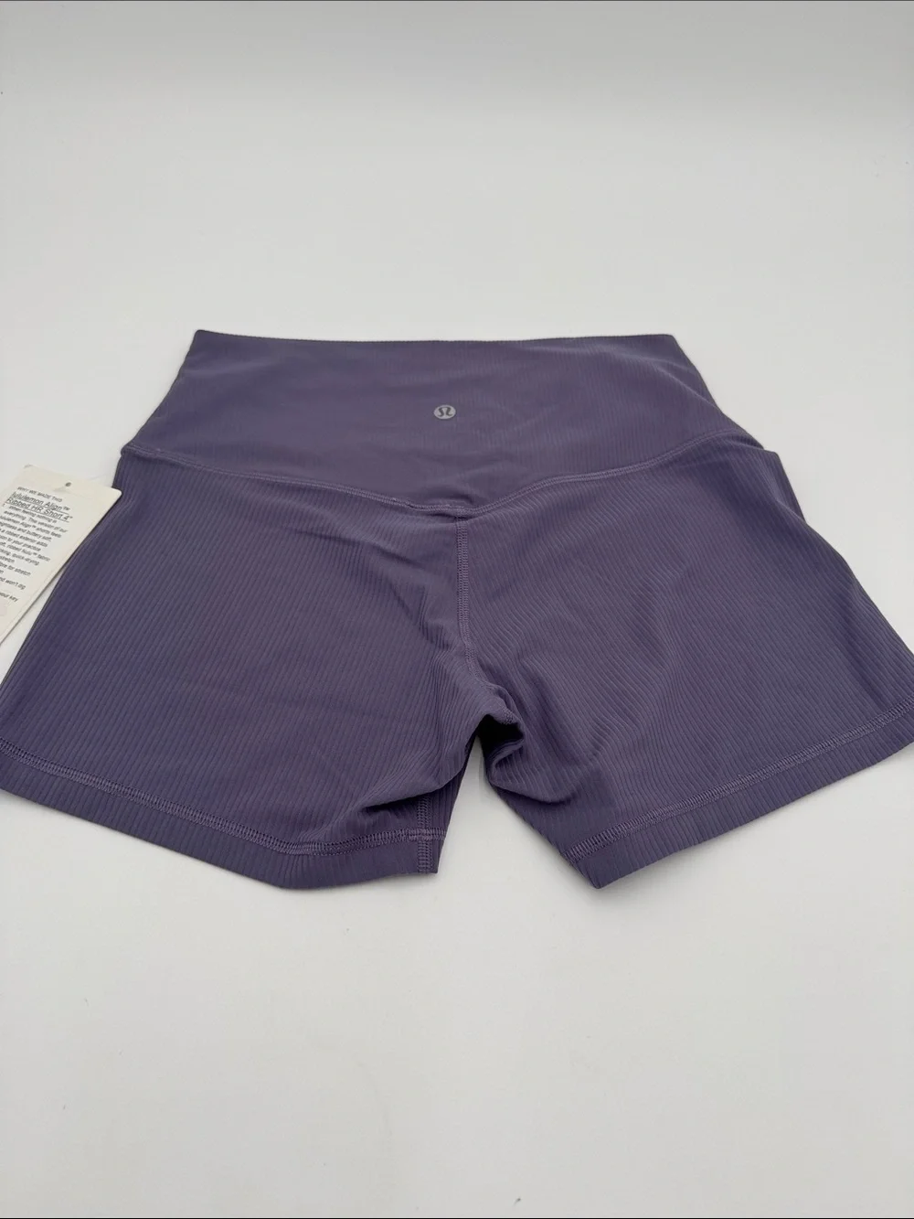 lululemon athletica High-Waist Ribbed Deep Purple Shorts